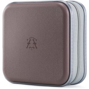 alavisxf xx CD Case, 48 Capacity Hard Plastic DVD Case Portable Zipper CD Holder Large Storage Disc Wallet Bag for Car Home Travel (Coffee, 48 Capacity)