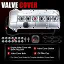 MITZONE Upgrade Aluminum Valve Cover Compatible with 2002-2006 BMW X5 X3 530i 525i 325i 325ci 325xi 330i 330xi 330Ci z4 Replace 11127512839