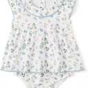 Simplee kids Baby Girl Romper Onesie,Short Sleeve (White)