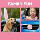 Didiseaon Easter Bunny Ears Nose Car Decor: Rabbit Ears Car Antenna Topper, Outdoor Easter Decorations for Auto Vehicles Christmas Party Exterior Accessories