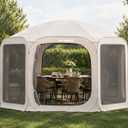 Porayhut Pop up Screen House Tent 12x12FT Sun Shelter with Breathable Mesh Doors,Portable Camping Tent Without Waterproof Floor,Screen Canopy Outdoor for Family Friends Party in Backyard,Park