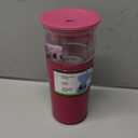 REDUCE Aspen 20 oz Vacuum Insulated Glass Tumbler with Lid & Extra Wide Straw - Keeps Drinks Cold for 12 Hrs - Ideal for Iced Coffee, Smoothies & Boba - Dishwasher Safe, Soft Base - Dragonfruit