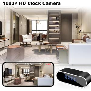 Smart Clock Camera, WiFi HD 1080P Wireless Mini Camera with Night Vision, Motion Detection, and Remote Viewing, Nanny Cam for Baby/Elder/Pet Care, Home Indoor Security