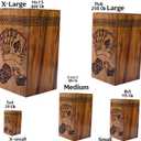 Vintage Casino Playing Card with Rolling Dice Wooden Urns box for Human Ashes Male female adult Burial Funeral Urn Box ((Medium [9.5X5.5] 180 Cubic INCHES))