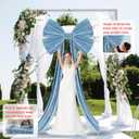 Suncalla Large Blue Bows 40 x 80 Inch Big Bows for Backdrop Velvet Giant Bow Wedding Decorations with Long Streamers Extra Large Tie for Door Wall Birthday Baby Shower Coquette Bridal Bachelorette