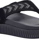 KuaiLu Womens Fashion Orthotic Flip Flops Ladies Athletic Thick Cushion Recovery Thong Sandals Slip On Memory Foam Walking Sandles With Comfortable Plantar Fasciitis Arch Support (Black)