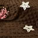 Homiest Minky Dot Fabric by The Yard, 1 Yard x 60 Inch Chocolate Brown