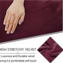ULTICOR Velvet 8-Pieces Recliner Sofa Covers Stretch Reclining Couch Covers for 3 Cushion Reclining Sofa Slipcovers Furniture Covers Thick Soft Washable (3 Seater Recliner Cover, Wine)