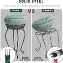 Yimobra Tall Plant Stand Indoor Outdoor, 200LB Hold Up Metal Flower Plant Stand, Heavy Duty Rustproof Iron Plant Supports for Patio or Garden,Living Room, 12.5 x 23.6 Inches, Black