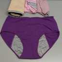 Incontinence Underwear for Women, Cotton Incontinence Protective Briefs, Overnight Plus Size Panties, 6 Pcs, Multi Colored, 4XL