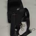 linmaya Water Bottle Carrier Bag for Stanley Cup 40/30oz with Phone Holder Pockets,Neoprene Water Bottle Cross-body Bag with Adjustable Shoulder & Hand Strap Stanley Cup Accessories (Black)