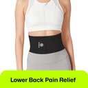 Ultra Thin Back Brace for Lower Back, Breathable Lightweight Back Brace for Women & Men, Adjustable Back Support Brace for Lower Back Pain Relief, Sciatica, Scoliosis, Herniated Disc (Black, Large)