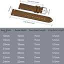 BISONSTRAP Men's Watch Bands, Hand-Stitched Leather Watch Straps, Quick Release, 18mm 19mm 20mm 21mm 22mm