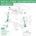 Panglong Front End King Pin Repair Kit, Club Car Front End Parts Suitable for 2004-UP Precedent Gas & Electric Golf Carts OEM #102287201, 103638601, 102288201, 102288401