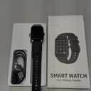 Smart Watch for Men Women, 1.57" Smartwatch (Answer/Make Call) , Fitness Tracker with 110+ Sport Modes, Heart Rate/Sleep Monitor, IP68 Waterproof, Bluetooth Calls, Smartwatches for Android iOS Black