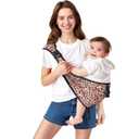 Baby Sling Carrier with Hip Seat - Adjustable & Safety Certified, Ergonomic Non-Slip Design for Newborn to Toddler (0-36 Months) - Carrying 8-35lbs Leopard