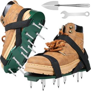 Miuwauer Lawn Aerator Shoes (Classic Version (Durable PP Sole), Green-Black)