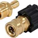 YAMATIC Pressure Washer 1/4" Quick Connect Adapters - 1/4" to M22-14mm Fittings - 4000 PSI High Power Washer Hose Couplers 2 Pcs 