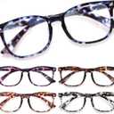 CCVOO +1.25 Mix & Match Reading Glasses for Women - Lightweight, Comfortable Fit, Clear Vision - Blue Light Blocking (*C2 Flower Mix)