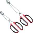 Stainless Steel Scissor Tongs 10-Inch and 12-Inch Set, Set of 2