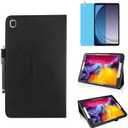 Slim Leather Case for Samsung Galaxy Tab A9 8.7 Inch 2023 (SM-X110 X115 X117), Multi-Angle Stand Full-Protective Tablet Cover Book Case with Stylus Pen,Screen Film (Black)