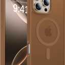 Magnetic for iPhone 16 Pro Case[Compatible with MagSafe][Military-Grade Drop Protection][Anti-Yellowing] Shockproof Protective Translucent Matte Cover for iPhone 16 Pro Phone Case,Brown