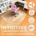 Clear Chair Mat for Hard Floor, 36" x 48" Heavy Duty Desk Mat, Rectangle | Durable Thick PVC, Anti-slip Grip Backing, Smooth Rolling Surface, Scratch-resistant Surface
