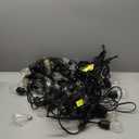 addlon LED Outdoor String Lights 48FT with Edison Vintage Shatterproof Bulbs and Commercial Grade Weatherproof Strand - ETL Listed Decorative Lights for Patio Garden (Black)