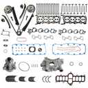 5.4L Engine Head Gasket Set with Bolts Timing Chain kit Oil Water Pump fits for Ford F150 F250 F350 Expedition Excursion E150 E250 E350 E450 Econoline Super Duty 00-02 5.4L HS9790PT-15 ES72798