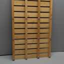 Bamboo Wooden Bath Floor Mat for Luxury Shower - Non-Slip Bathroom Waterproof Carpet for Indoor or Outdoor Use (31.3 x 18.1 x 1.5 Inches) (Natural)