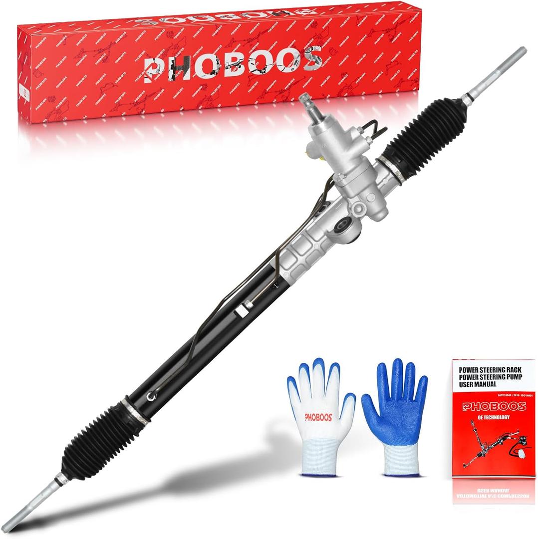 PHOBOOS Hydraulic Power Steering Rack and Pinion Assembly Compatible with Hyundai Accent 2006-2011 L4 1.6L, Dodge Attitude 2006-2011 L4 1.6L, New Unit, Leak-proof, Direct Fit, Ref. 26-2421