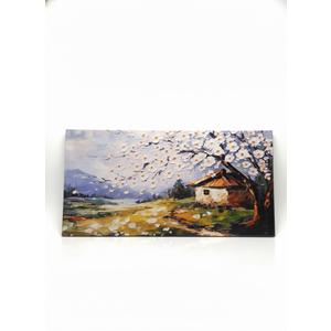 Large Canvas Wall Art for Living Room Farmhouse Decor Pictures Abstraction Landscape Wall Art Decor Prints Plum Blossom Artwork Countryside Canvas Painting Wall Decor for Bedroom with Frame 24x48 IN