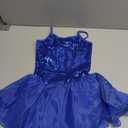 Zaclotre Little Girls Sequin Leotard Sparkly Strap Ballet Leotards Tutu Dress Ballerina Outfit Dance Costume for Kids Royal Blue Size 10-11 Years