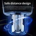 Acavado Nose Hair Trimmer for Men Women, Painless USB Rechargeable Nose Trimmer for Men, Eyebrow & Facial Hair Trimmer Dual Edge Blades for Smoother Cutting with IPX7 Waterproof, White