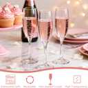 6Oz Champagne Glasses Set of 16 Tall Classic Champagne Flutes with Long Stem, Dishwasher Safe, Sparkling Wine Glasses for Wedding, Restaurant, Bar, Toasting, New Year's Eve, 185ML