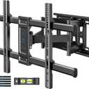 PERLESMITH Full Motion TV Wall Mount for Most 37-82 Inch LED, LCD, Flat Curved TVs up to 132lbs VESA 600400, TV Mount with Dual Articulating Arms with Tilt and Extension, Fits 16inch Studs - PSLFK1
