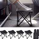 Ripeng 4 Pcs Portable Airplane Travel Foot Rest, Folding Camping Stool, Under Desk Foot Rest at Work for Long Flight, Home and Office Outdoor Hiking Fishing with Carry Bag