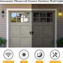 Dusk to Dawn Wall Light for Porch, Black Exterior Door Wall Lantern with Photocell Sensor, Large Outside Wall Sconce with Clear Seeded Glass