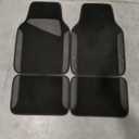 CAR PASS Waterproof Universal Fit Car Floor Mats, Faux Leather Car Carpet Mats, Black Car Mats with Anti-Slip Nibbs Backing & Driver Heel Pad Fit for SUV,Vans,sedans, Trucks, Set of 4pcs (All Black)