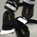 QUMY Dog Shoes for Large Dogs, Medium Dog Boots & Paw Protectors for Winter Snowy Day, Summer Hot Pavement, Water-Resistant in Rainy Weather, Outdoor Walking, Indoor Hardfloors Skid-Resistant Sole (Size 6: 2.6''x3.0''(W*L) (Pack of 4))