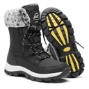 EARLDE Women’s Snow Boot With Waterproof Lace Up Mid-Calf Outdoor Winter Deep Tread Rubber Sole, 8