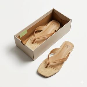 Sweet Life thong-style sandals, Tan, 9.5