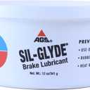 AGS Automotive Solutions SIL-Glyde 12 oz Tub Silicone Based Brake Assembly Lubricant for Eliminating Disc Brake Squeal - Moisture Proof, Heat Resistant, Rust and Corrosion Protector
