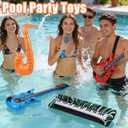 24 Pcs Inflatable Instruments Party Props Set Inflatable Guitar Microphone Saxophone Bass Recorder Piano Theme Rock Decorated Vintage Period Party