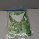 HOMEYEE Women's Summer All Over Print Casual V-Neck T-Shirt Tops with Button Detail (Green, S)