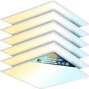 Allsmartlife 2x2 LED Flat Panel Light 6-Pack, Dimmable, 5CCT Options (3000K-6000K), 24W/30W/40W, Back-Lit 2x2FT LED Troffer Light Drop Ceiling for Commercial Office, ETL (White)
