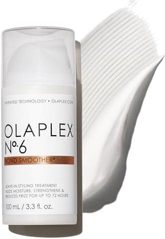 Olaplex No. 6 Bond Smoother, Leave-In Styling Hair Cream Treatment, Smooths, Conditions, & Strengthens, Frizz Control for Up to 72 Hours, For All Hair Types, 3.3 fl oz