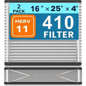 2pcs 410 Replacement Filter Compatible with AprilAire Whole House Air Purifier for Model 1410, 1610, 2410, 2416, 3410, 4400, MERV 11, 16x25x4 Air Filter