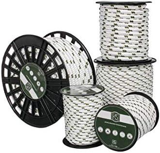 KIS Premium Quality Double Braided Polyester Rope 10 MM (3/8" 100 ft) - Multi Size - Heavy-Duty Extra Strength - Multi-Purpose Rope, Sailing, Crafting, Camping Rope, Nylon Rope- Made in Turkey