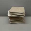 meekoo 8 Pack Collapsible Storage Bins Fabric Storage Bins Polyester Fabric Baskets with Handles Linen Closet Organizer for Shelf Home Closet Towels Toys(12 x 12 x 12 in,Beige)